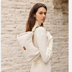 Nat & Nin Cream Sherpa Bag Shoulder Crossbody Clean Girl